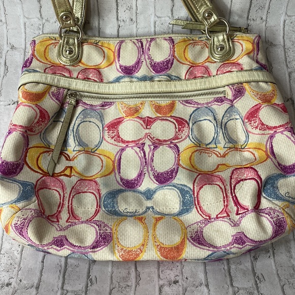 Coach (19023) Poppy Dream Glam Tote with matching shoes (size 8-1/2) - Picture 11 of 16